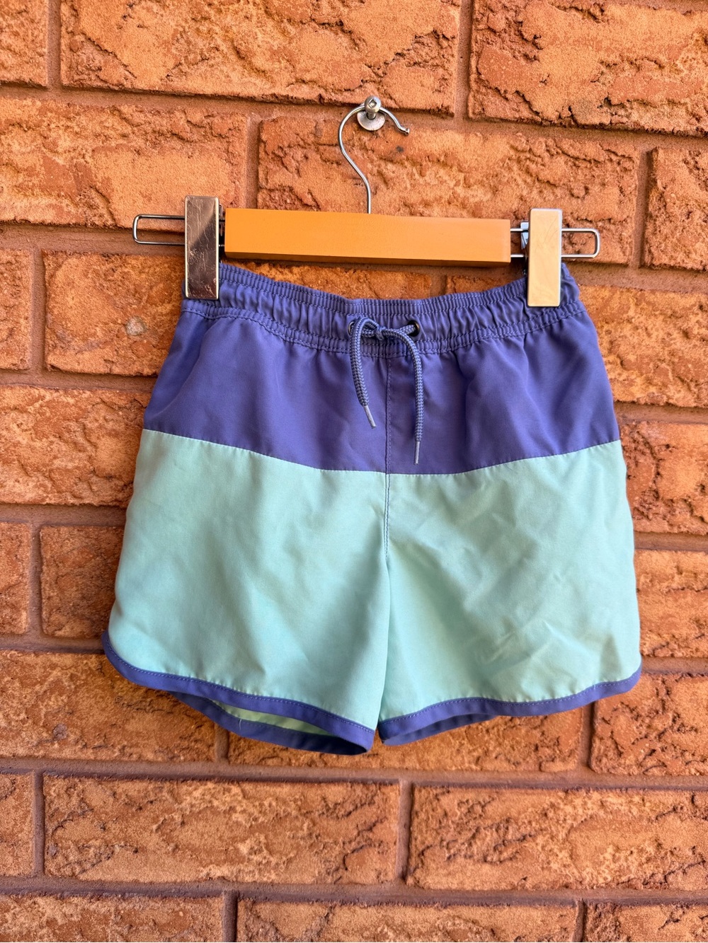 4/$25 • Carters Two-Tone Blue and Mint Swim Shorts
